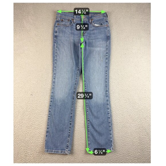 Levis Jeans Womens Size 4M Straight Leg 505 Blue Mid Rise Stretch Denim Pants - Picture 3 of 8